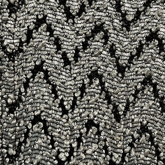 Vtg DIVINE Tunic Top Metallic Silver Chevron Cut-Out Design Disco Flowy Size 3XL - Picture 3 of 16